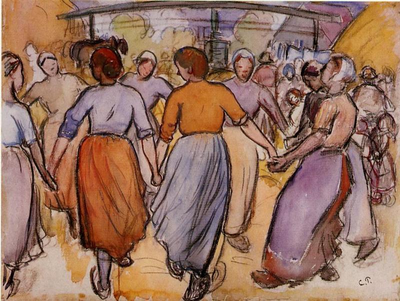 La Ronde - Camille Pissarro Paintings